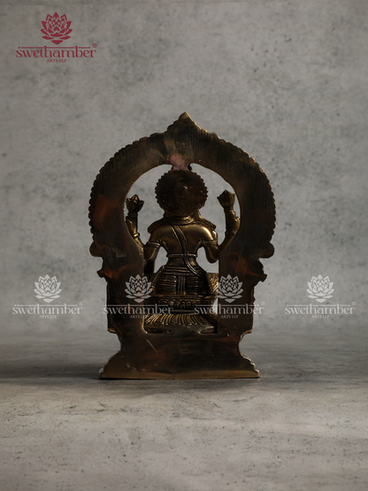 Antique Finish Brass Lakshmi Devi Idol