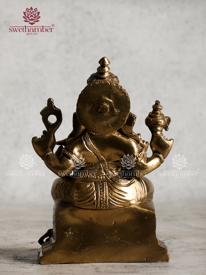 BRONZE FINISH GANESHA STATUE