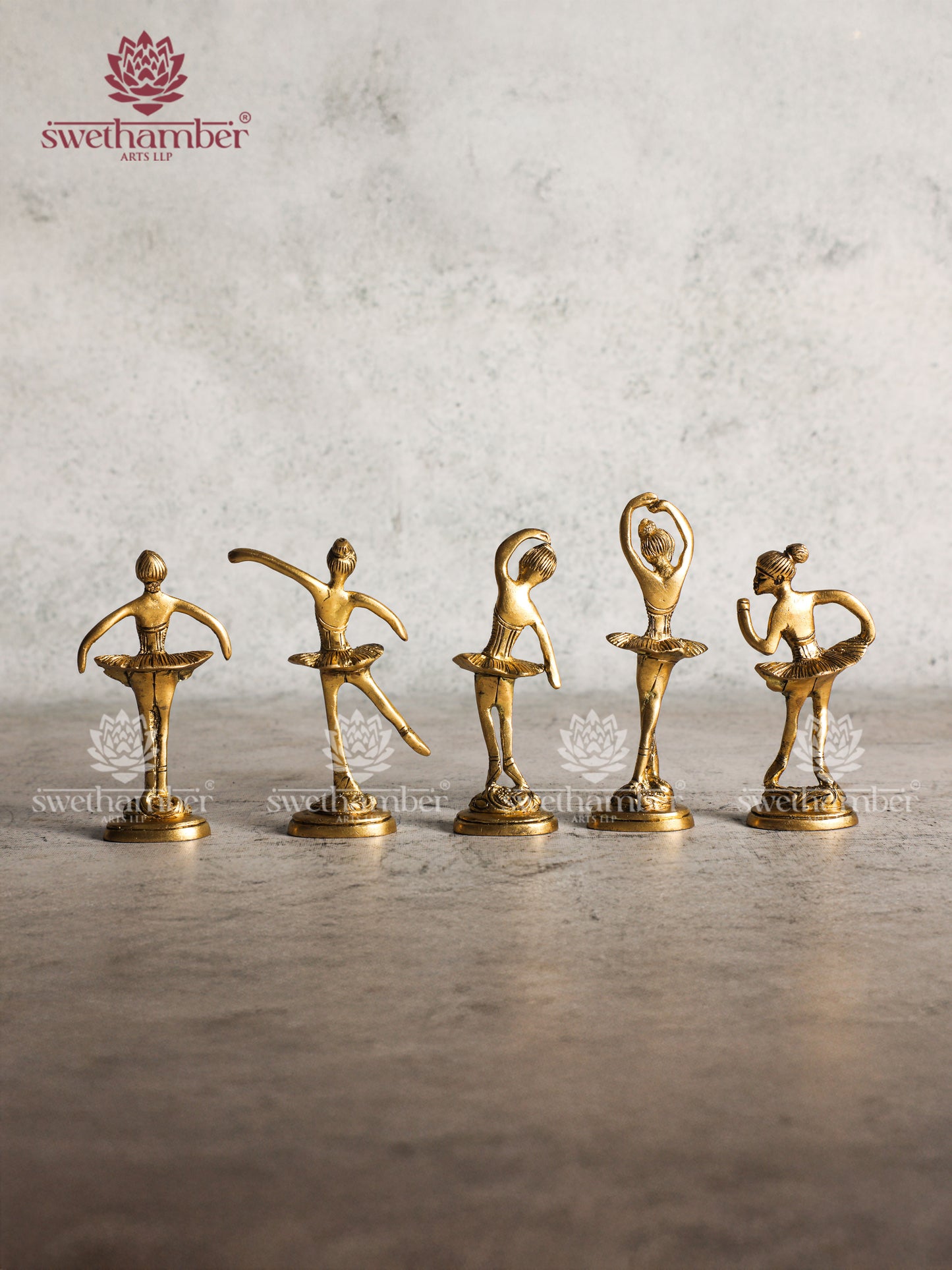 Mini Brass Dancing Girl Showpiece for Home Decoration
