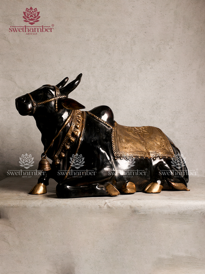 Premium Brass Nandi Murti for Vastu & Pooja
