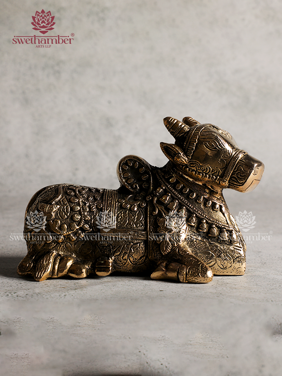 Brass Nandi Idol – Antique Finish