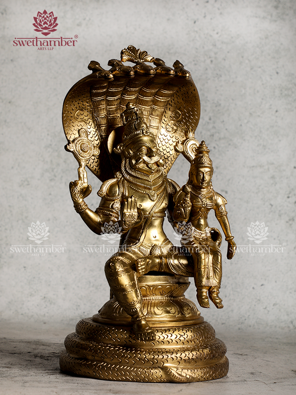 Antique Finish Narasimha Bronze Statue
