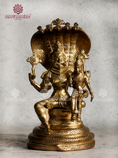 Antique Finish Narasimha Bronze Statue