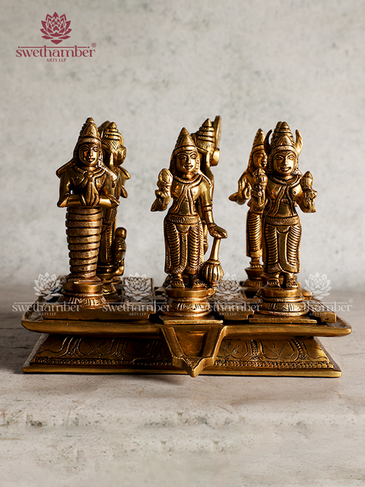 Brass Navgraha idols with Abhishek Patra
