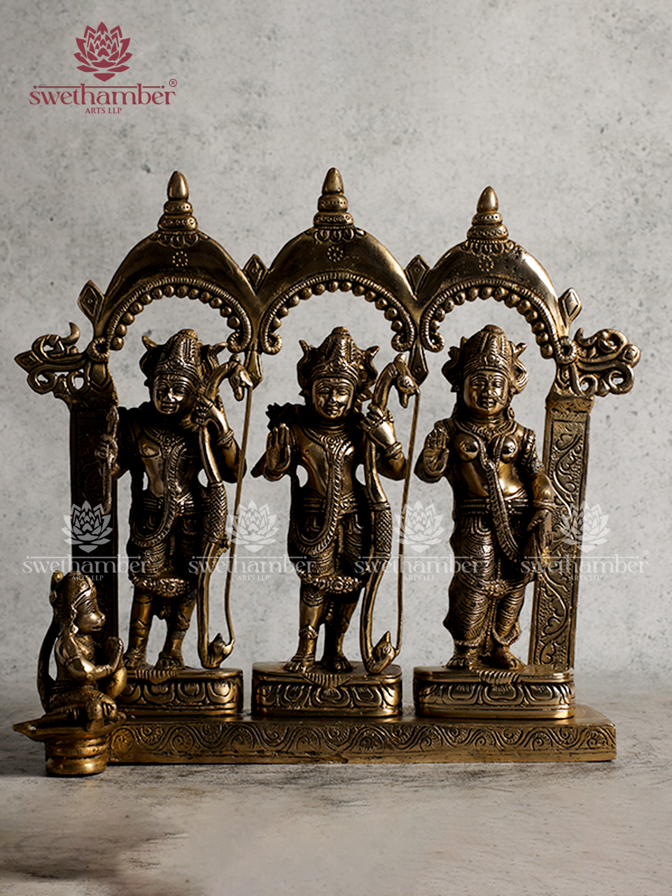 Ramdarbar Brass Statue – Divine Family of Lord Rama