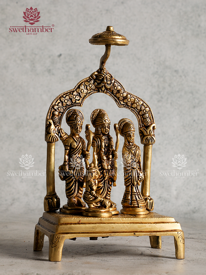 Blessed Ram Darbar – Traditional Hindu Idol in Brass