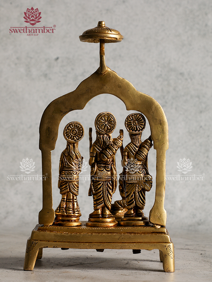 Blessed Ram Darbar – Traditional Hindu Idol in Brass