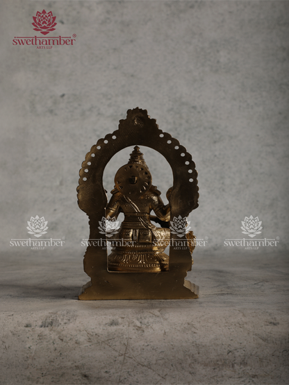Divine Saraswati Mata Bronze Statue with Veena