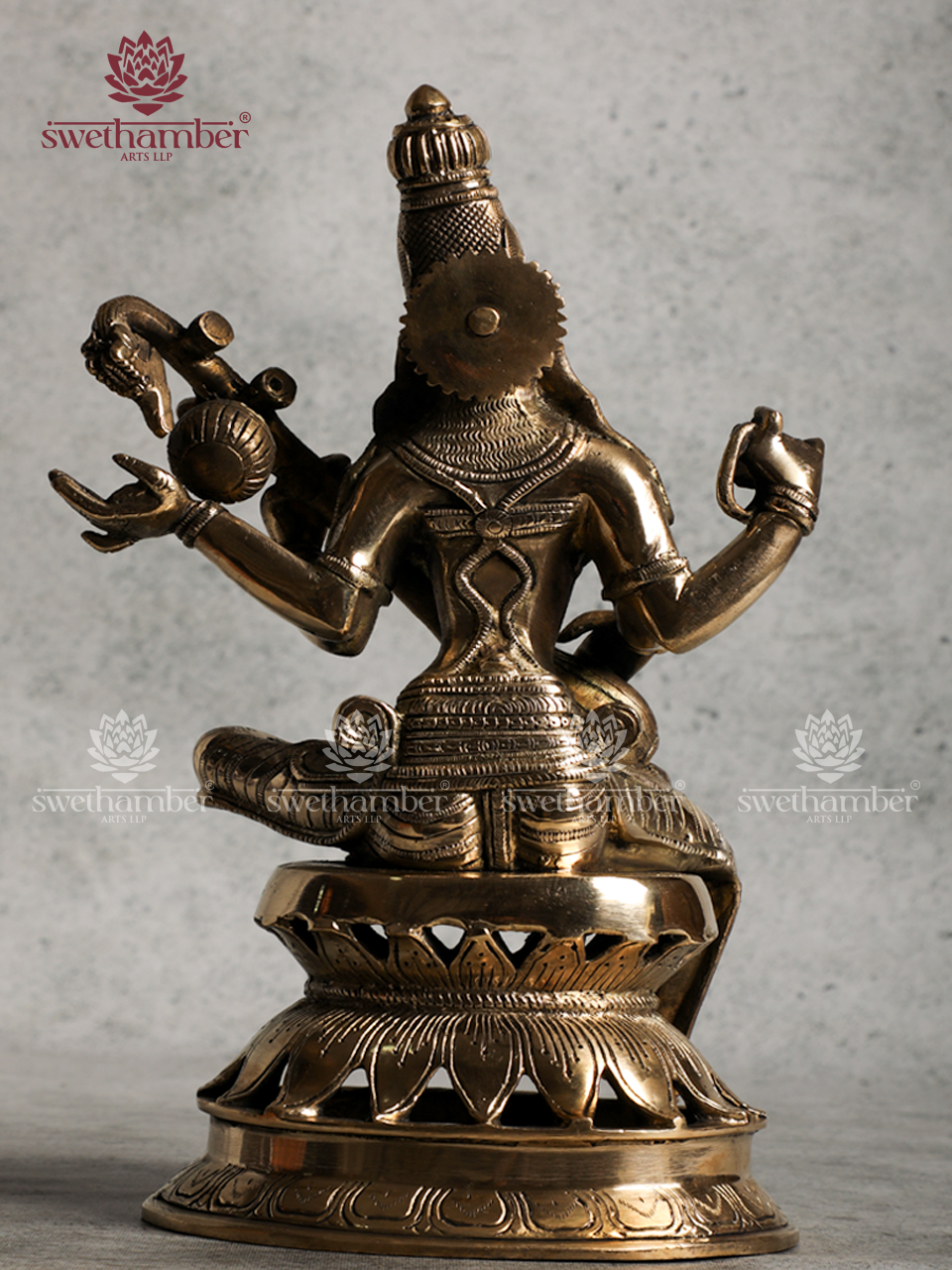 Brass Saraswati Idol for Education & Knowledge