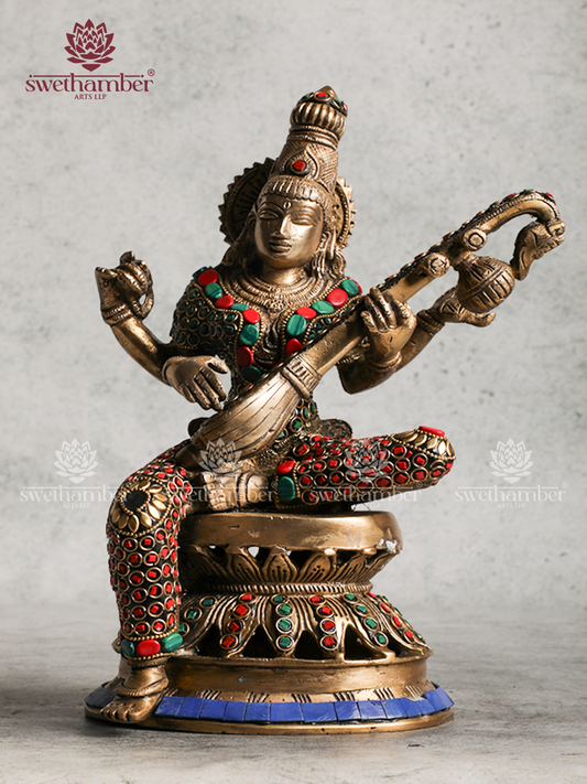 Saraswati Idol for Home Temple & Office
