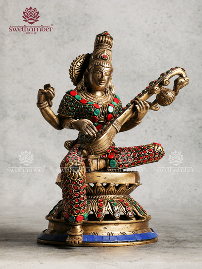 Saraswati Idol for Home Temple & Office