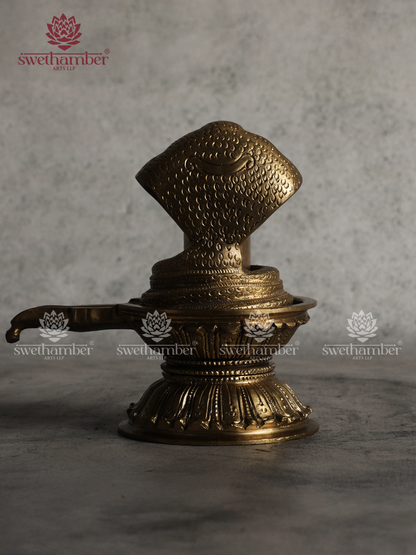 Traditional Brass Shiva Lingam for Daily Abhishekam
