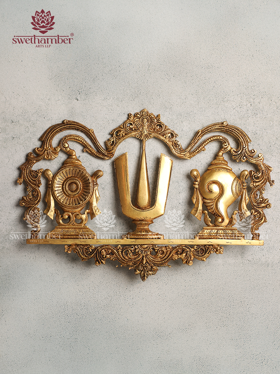 Brass Wall Hanging Shank Chakra Frame