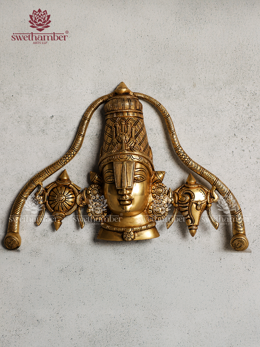 BALAJI WITH SHANK CHAKRA WALL HANGING FOR PUJA ROOM /MAIN DOOR