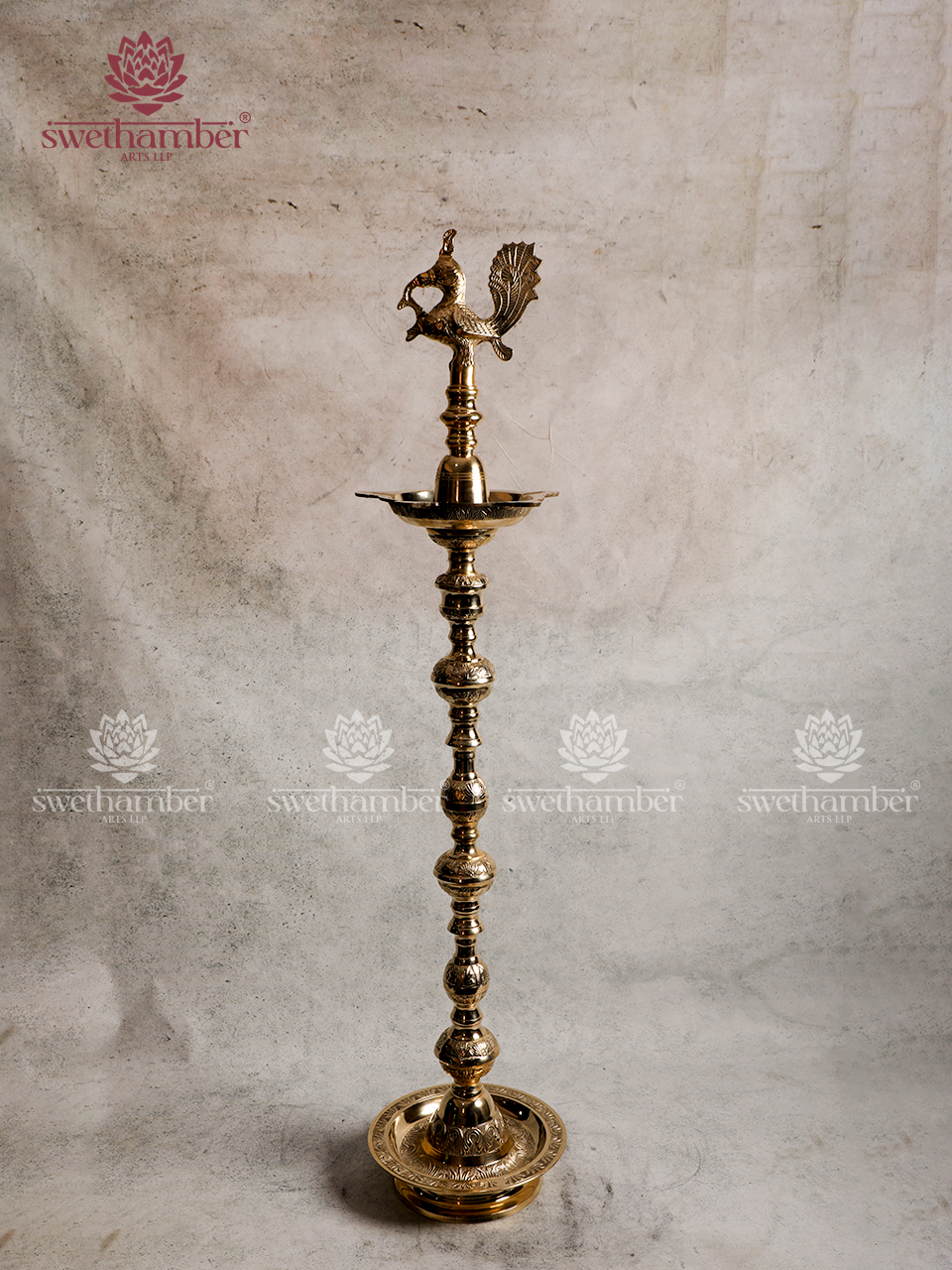 Traditional Brass Peacock Lamp set /Inauguration Lamp