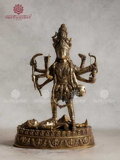 Antique Finish Goddess Kali Murti