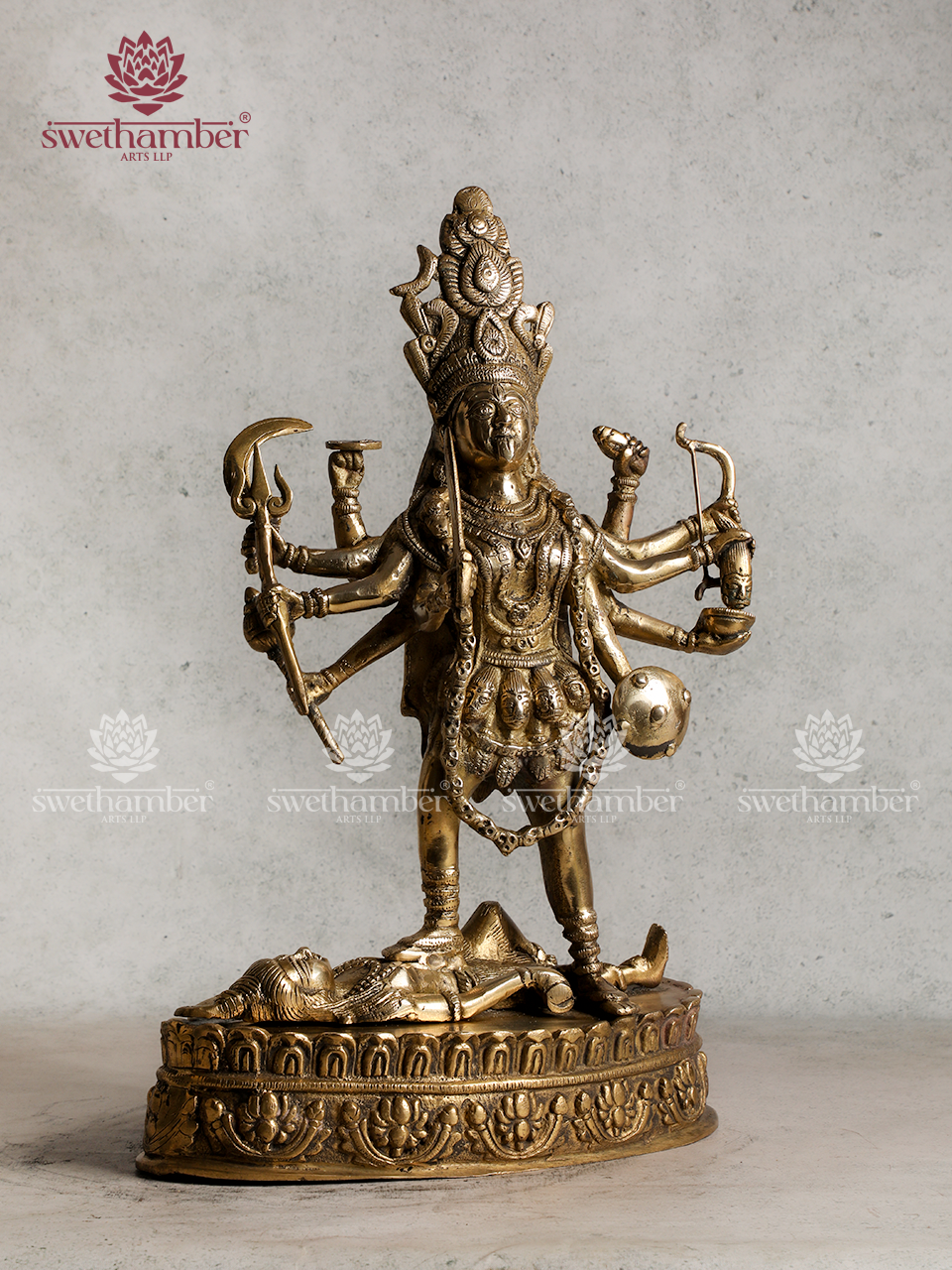 Antique Finish Goddess Kali Murti