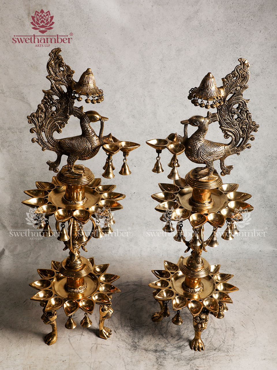 Peacock Decorative Lamp for Home & Temple