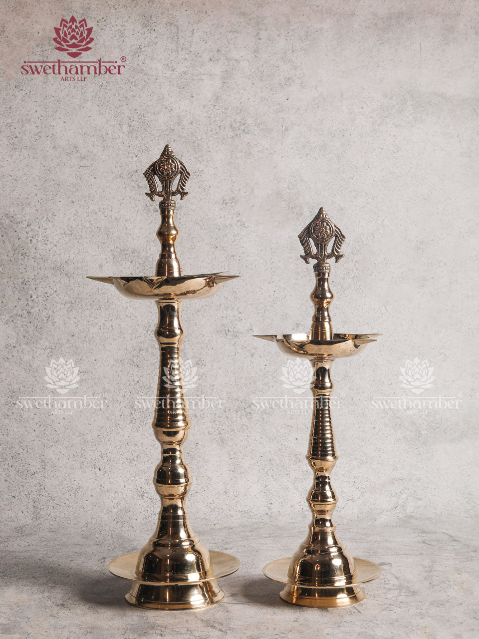 Divine Shankh Chakra Deepam Set for Pooja & Temple