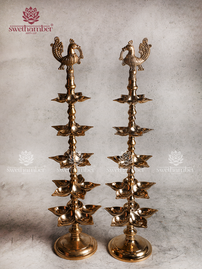 Inauguration Peacock Brass oil Lamp