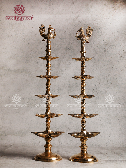 Inauguration Peacock Brass oil Lamp