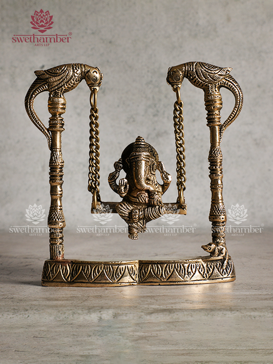 GANESHA ON SWING /JHULA BRASS