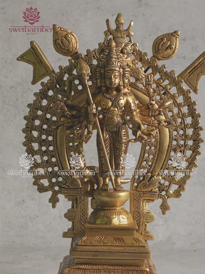 Premium Brass Prabhavali Pita – Pooja Mandap Stand