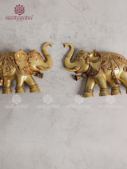 Traditional Elephant Wall Hanging for Pooja & Living Room