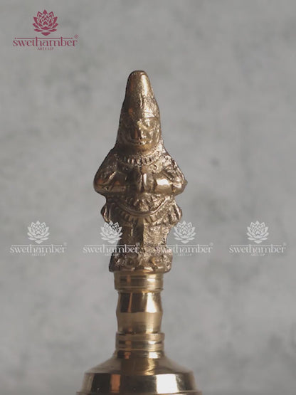 Traditiona Brass Hanuman Hand Bell – Hindu Ritual Bell