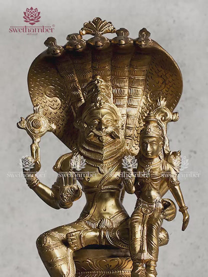 Antique Finish Narasimha Bronze Statue