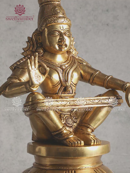 Ayyappa Swamy Brass Statue – Premium Quality Idol