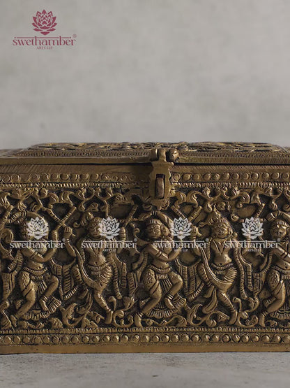 Handcrafted Brass Box – Vintage Decorative Jewelry & Trinket Storage Box