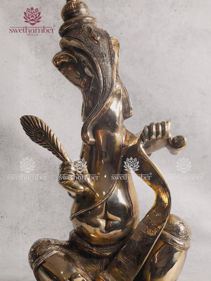 Brass Ganesha Idol of Wisdom & Knowledge