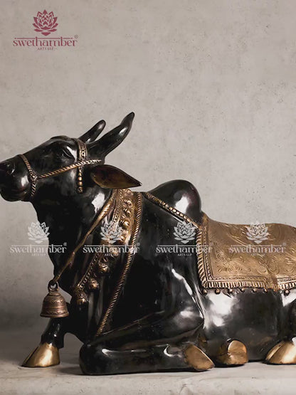 Premium Brass Nandi Murti for Vastu & Pooja