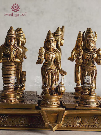 Brass Navgraha idols with Abhishek Patra