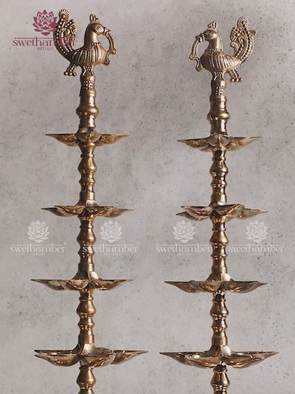 Inauguration Peacock Brass oil Lamp