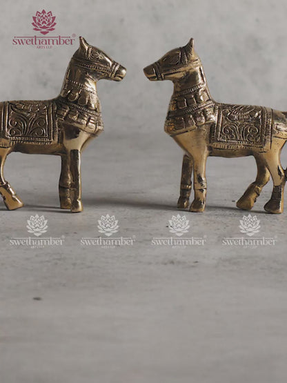 Mini Brass Horse Idol | Vastu & Home Decor Statue