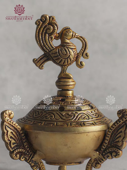 Classic Brass Dhoop Dhani – Spiritual & Aromatic Pooja Item