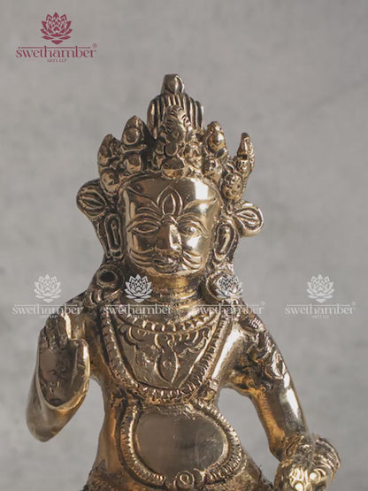 Antique Finish Brass Kuber Idol – Vastu & Prosperity