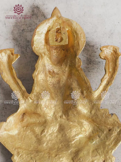 Brass Goddess Lakshmi with Elephants Wall Décor / Pooja Room Decor