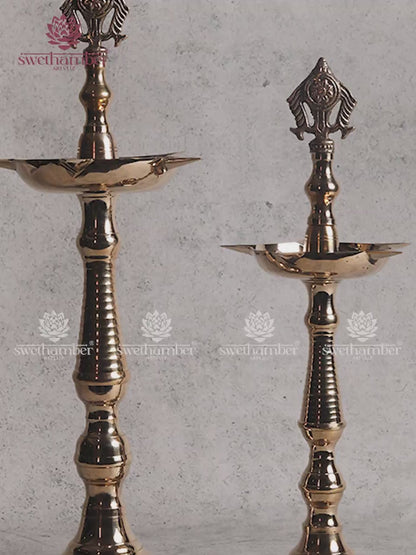 Divine Shankh Chakra Deepam Set for Pooja & Temple