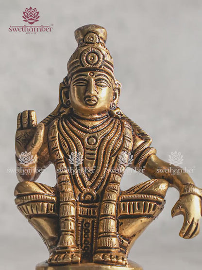 Brass Sabarimala Ayyappa Swamy Statue