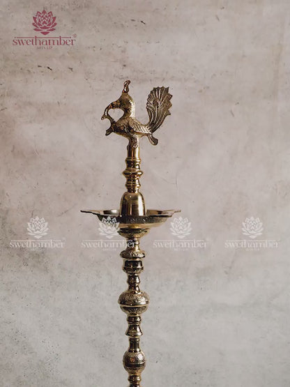 Traditional Brass Peacock Lamp set /Inauguration Lamp