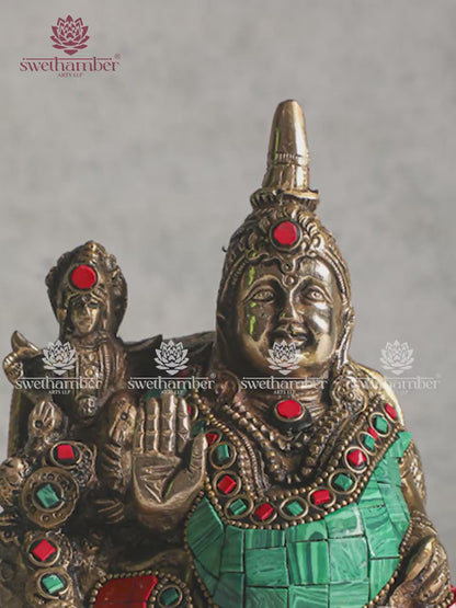 Brass Kuber Lakshmi Idol – Wealth & Prosperity Murti