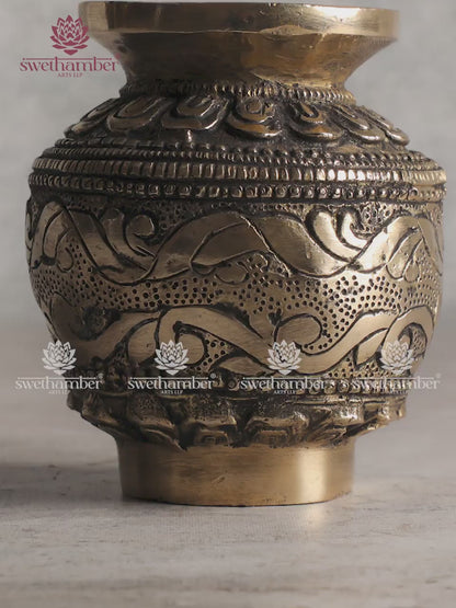 Pure Brass Kalash (Kalasam) | Pooja Vessel for Home & Temple