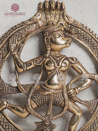Lord Hanuman Brass Wall Hanging for Pooja Room