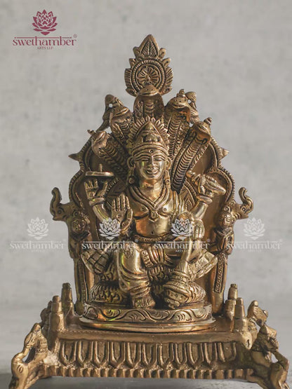 Antique Finish Brass Prabhavali Peeta for Home Mandir