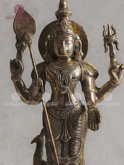 Skanda Swamy Brass Statue | Kartikeya Idol for Pooja Room