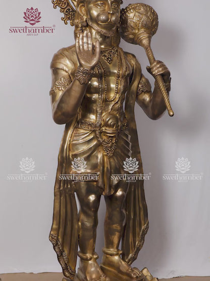 78 Inch Large Standing Blessing Hanuman Statue – Divine Hindu God Idol for Temple & Home Decor