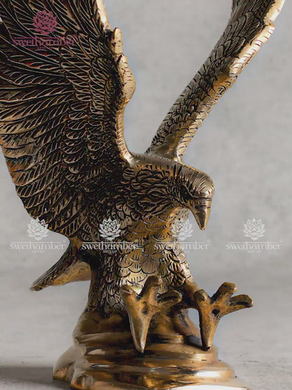 Brass Eagle Statue for Home & Office Vastu
